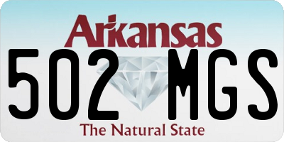 AR license plate 502MGS
