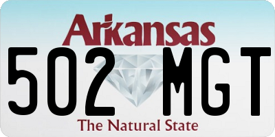 AR license plate 502MGT