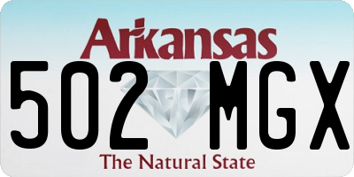 AR license plate 502MGX
