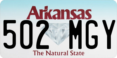 AR license plate 502MGY