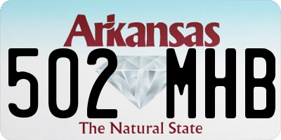 AR license plate 502MHB
