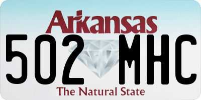 AR license plate 502MHC