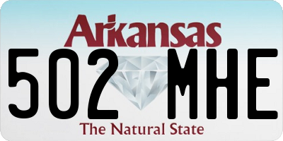 AR license plate 502MHE