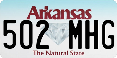 AR license plate 502MHG