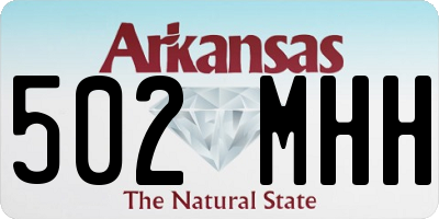 AR license plate 502MHH