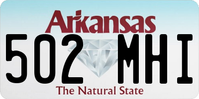 AR license plate 502MHI