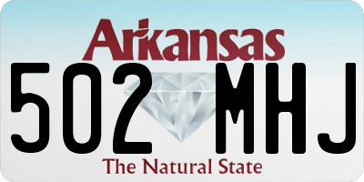 AR license plate 502MHJ