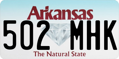AR license plate 502MHK