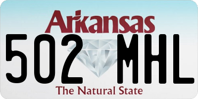 AR license plate 502MHL