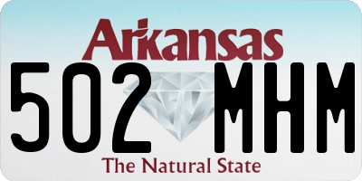 AR license plate 502MHM