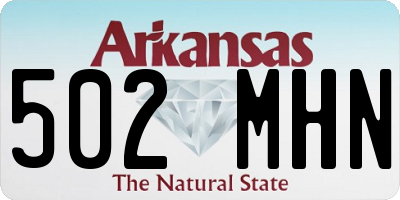 AR license plate 502MHN