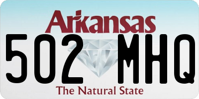 AR license plate 502MHQ