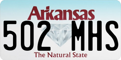 AR license plate 502MHS