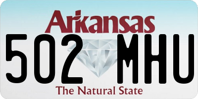 AR license plate 502MHU