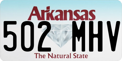 AR license plate 502MHV