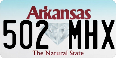 AR license plate 502MHX