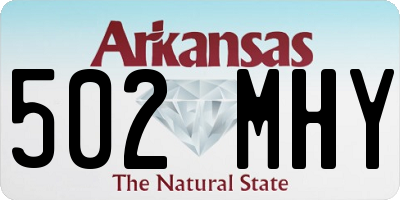 AR license plate 502MHY