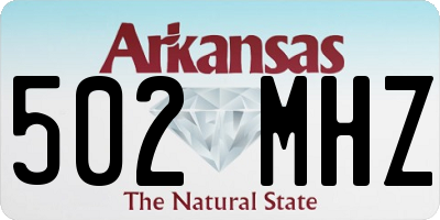 AR license plate 502MHZ