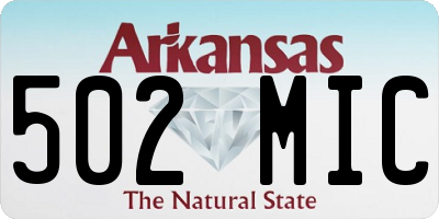 AR license plate 502MIC