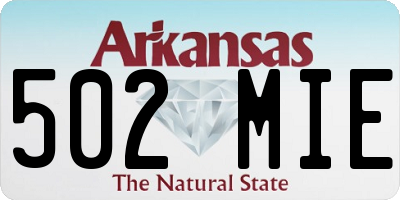 AR license plate 502MIE