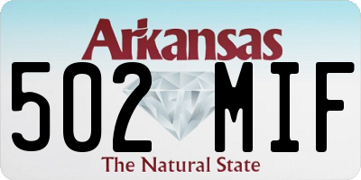 AR license plate 502MIF