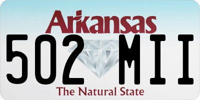 AR license plate 502MII