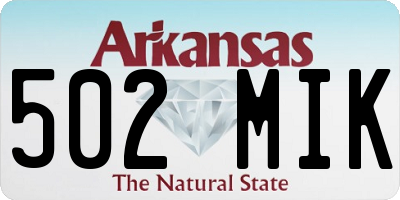 AR license plate 502MIK