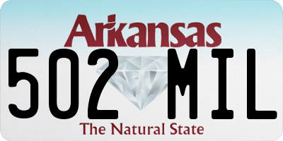 AR license plate 502MIL