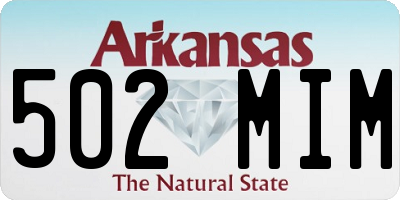 AR license plate 502MIM