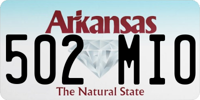 AR license plate 502MIO