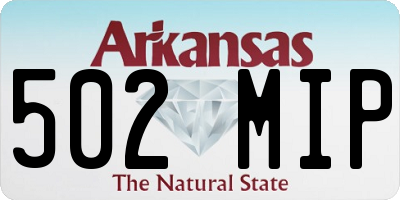 AR license plate 502MIP