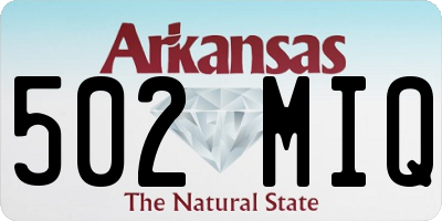 AR license plate 502MIQ