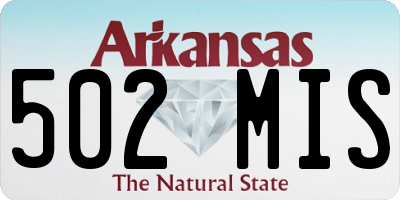 AR license plate 502MIS