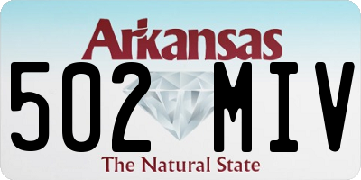 AR license plate 502MIV