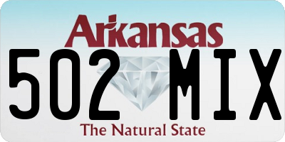 AR license plate 502MIX