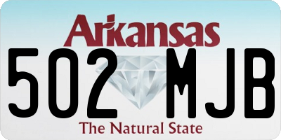 AR license plate 502MJB