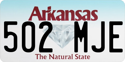 AR license plate 502MJE