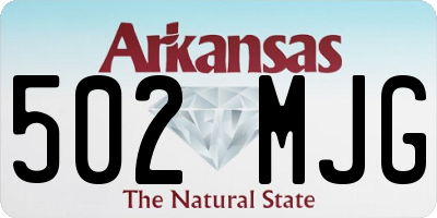 AR license plate 502MJG