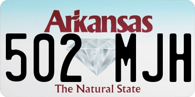 AR license plate 502MJH