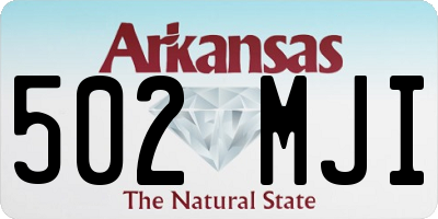 AR license plate 502MJI