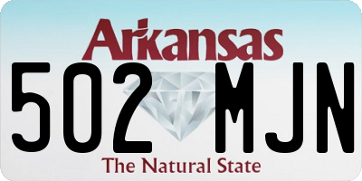AR license plate 502MJN