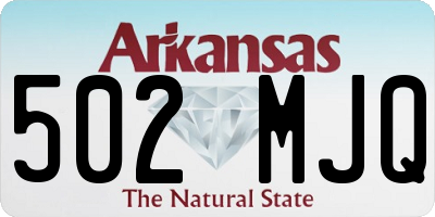 AR license plate 502MJQ