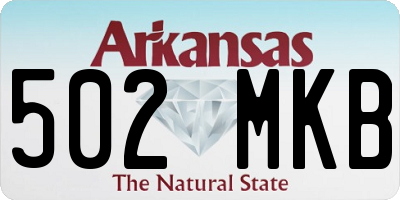 AR license plate 502MKB