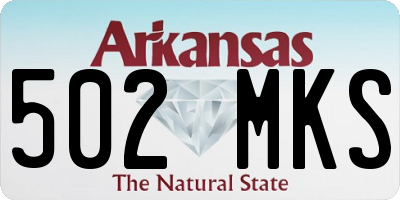 AR license plate 502MKS