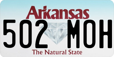 AR license plate 502MOH