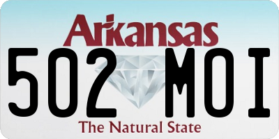 AR license plate 502MOI