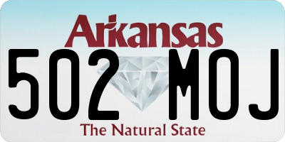 AR license plate 502MOJ
