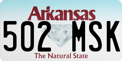 AR license plate 502MSK