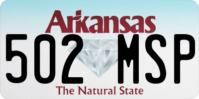 AR license plate 502MSP