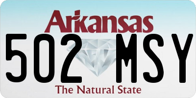 AR license plate 502MSY